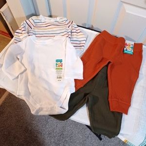 Garanimals baby boy bodysuits and joggers pants new.